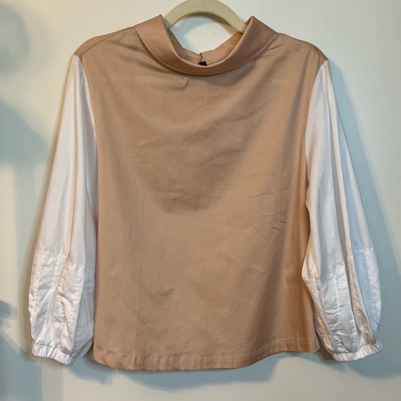 HARSHMAN Tuckernuck Perry Tunic Cotton Blouse in Beige NWT- Size XS - Picture 8 of 8